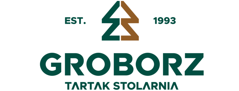Logo Groborz Tartak Stolarnia Rybnik w ciemnej kolorystyce